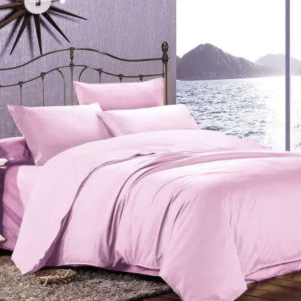 Фото -Семейный комплект постельного белья Home Line "Сатин Люкс" (светло-розовый) 176570