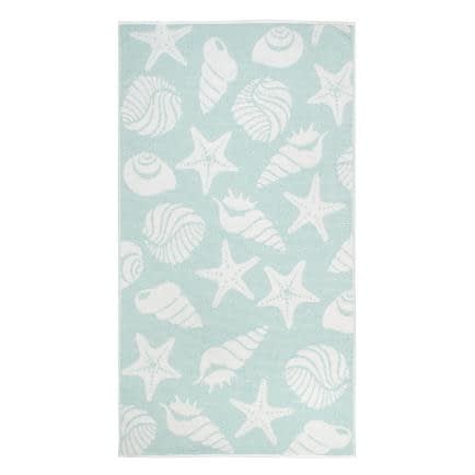 Фото -Рушник махрово-тканий "Зелений мушлі та морські зірки" 90х160см 163261