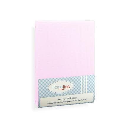 Фото -Простирадло махрове на резинці Home Line (світло-рожеве) 90х200см 123194