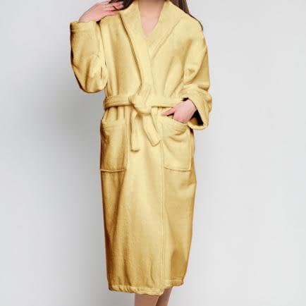 Фото -Халат махровий L/XL (світло-жовтий) 117082