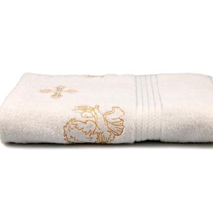 Фото -Рушник махровий Home Line "Крижма" (золотий), 70х140см 105330