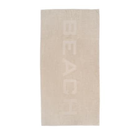 Фото -Рушник велюровий "Beach" (бежевий) 90х180см 163349