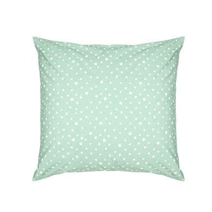 Фото -Наволочка бязева "Горох" (білий на зеленому) 70х70см 178723