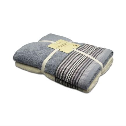 Фото -Набір махрових рушників 2 шт. Home Line "Тео" (кремово-блакитний), 68х128см 133815