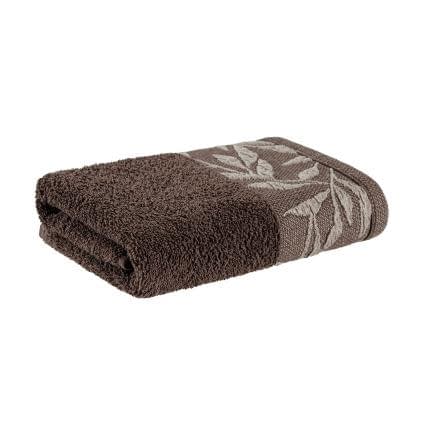 Фото -Махровое полотенце "Флора" (коричневое) 50х90 см 177664