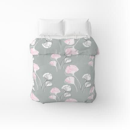 Фото -Підковдра бязева Home Line "Гінко білоба" (сіро-рожевий) 145х215см 173547