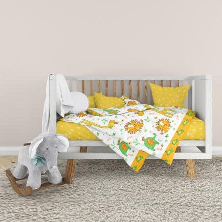 Фото -Дитячий комплект постільної білизни Home Line "Мадагаскар" (жовтий, зелений 163009)