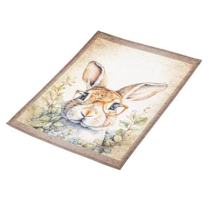 Фото -Рушник великодній Заєць в окулярах 40х60 см 192510