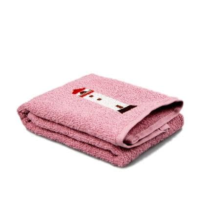Фото -Полотенце махровое кухонное Home Line с вышивкой (серо-розовое) 30х50см 116945