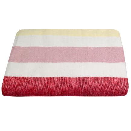 Фото -Плед "Лондон стрічка" (біло-жовто-рожево-червоний) 140х200см 142830