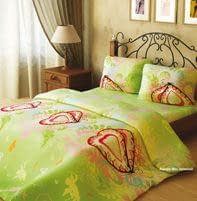 Фото -Семейный комплект постельного белья Home Line "Аморе мио" (зеленый) 85648