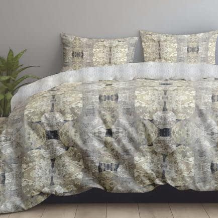 Фото -Комплект постільної білизни сімейний Home Line сатин твіл Абстрактне мистецтво ЦД (ПВХ упаковка) 199