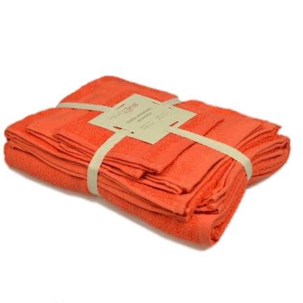 Фото -Набір махрових рушників 3 шт. Home Line (кораловий), 35х65см, 45х85см, 68х128см 122675