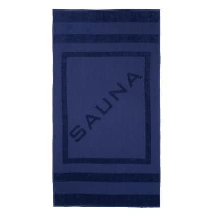 Фото -Полотенце махрово-тканое "Sauna" (темно-синий) 90х160см 163284