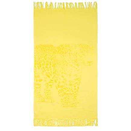 Фото -Рушник махрово-тканий пляжний "Ягуар" (жовтий) 90х160см 163107