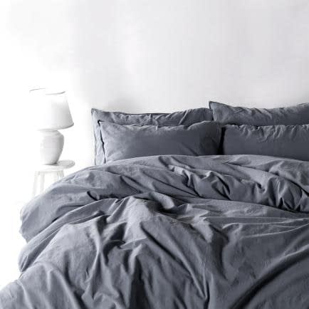 Фото -Евро комплект постельного белья Limasso "Natural grey" (серый) 160644