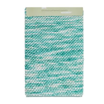 Фото -Килимок для ванної кімнати "Shady" (біло-бірюзовий) 60х90см 166436