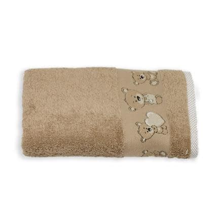 Фото -Полотенце махровое з вишивкою "Мишки" (коричневое) 60х120см 153152
