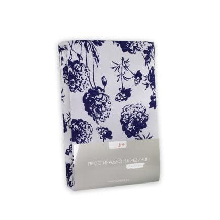 Фото -Простирадло трикотажне на резинці "Контурні квіти" 140х200см 150694