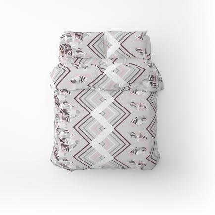 Фото -Півтораспальний комплект постільної білизни Home Line "ЗАХОПЛЕНІСТЬ" (сіро-рожевий) 178711