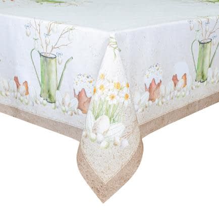 Фото -Скатертина HomeLine Великдень зелений глечик 150х180см