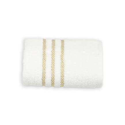 Фото -Рушник махровий "Жаккардові смуги" (білий) 40х70см 153694