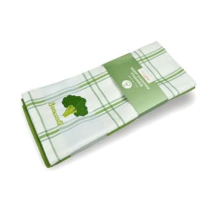 Фото -Набір рушників вафельних кухонних 2 шт. Home Line «Брокколі» (зелений) 45х70см 142344