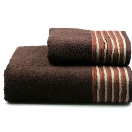 Фото -Рушник махровий Home Line "Eirene new" (темно-короичневий), 70х140 см 103509