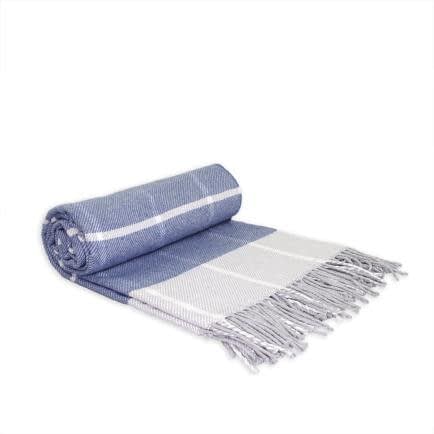 Фото -Плед "Валенсія" (біло-сіро-блакитний) 140х200см 151781