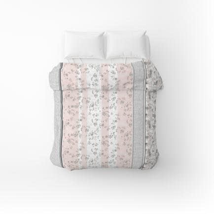 Фото -Пододеяльник бязевый Home Line "Уют" (серо-розовый) 145х215см 173545