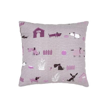 Фото -Подушка декоративна Home Line Гав-гав 40х40 см сіро-бузковий 178516