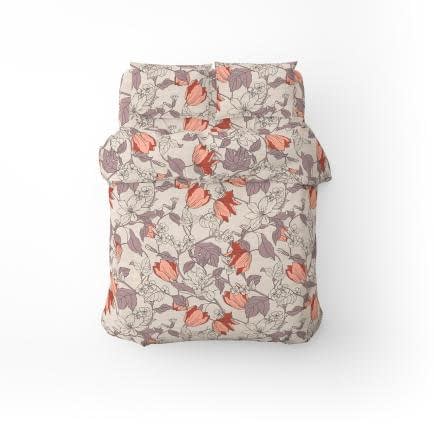 Фото -Півтораспальний комплект постільної білизни “ВЕСНЯНИЙ ВЕЧІР" (помаранчевий) 183204