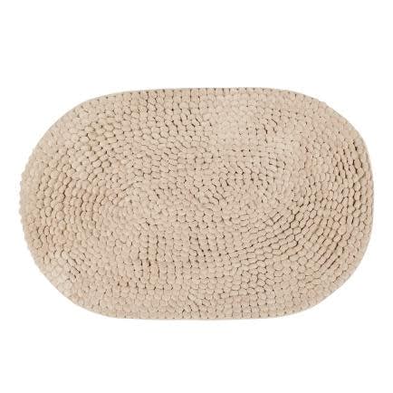 Фото -Овальний килимок для ванної кімнати "Lira" (бежевий) 70х120см 166443
