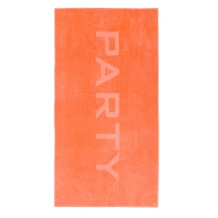 Фото -Полотенце велюровое "Party" (коралловый) 90х180см 163341