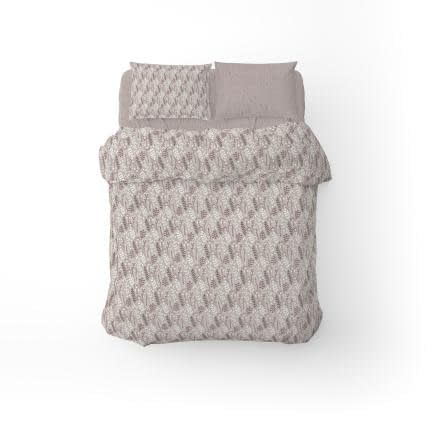 Фото -Півтораспальний комплект постільної білизни Home Line "ЦВІТІННЯ ТРАВ/ПШОНО" (сіро-ліловий) 181397