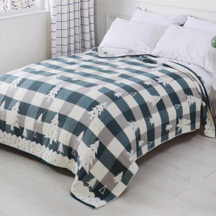 Фото -Ковдра ткана Home Line "Ялинка" (зелена) 200х220см 137651