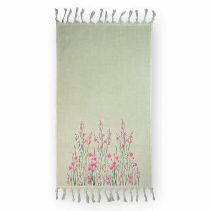 Фото -Рушник велюровий Home Line "Spring" (м'ятний), 50х85см 126239