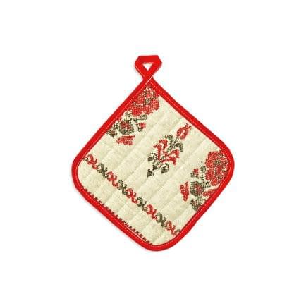 Фото -Прихватка кухонна Home Line "Червоний орнамент" 20х20см 136939