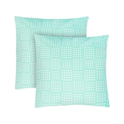 Фото -Наволочки бязеві (2шт.) "Клітинка" (бірюзова) 70х70см 183283