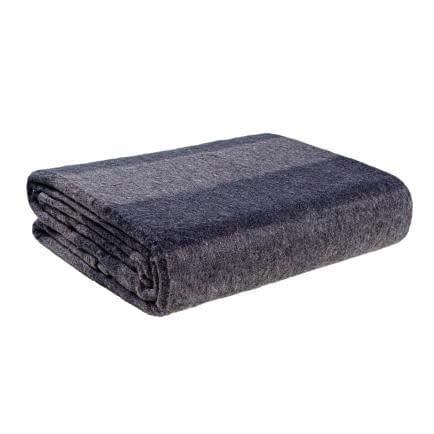 Фото -Одеяло тканое "Полоска" (светло-серый/темно-серый) 150x200 см 176684
