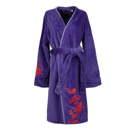 Фото -Халат велюровый Kenzo с вышивкой (фиолетовый) S 161161