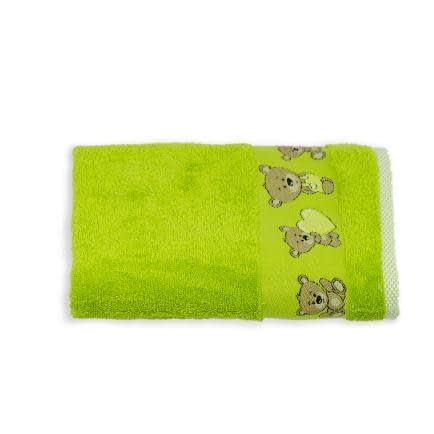 Фото -Полотенце махровое з вишивкою "Мишки" (салатовое) 60х120см 153153