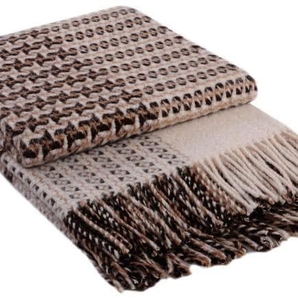 Фото -Плед Vladi "Капучіно" (біло-бежево-коричневий) 170х210см 104814