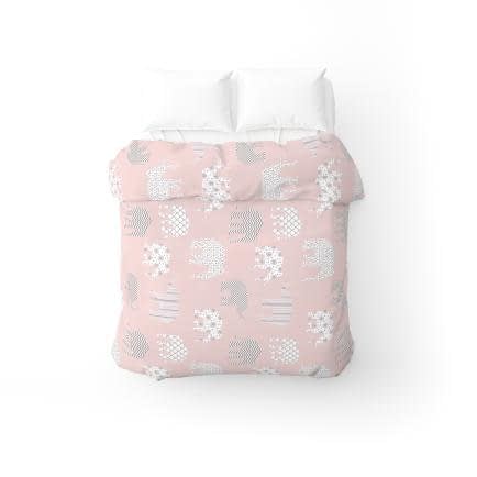 Фото -Підковдра бязева Home Line "Слони" (рожевий) 145х215см 173784