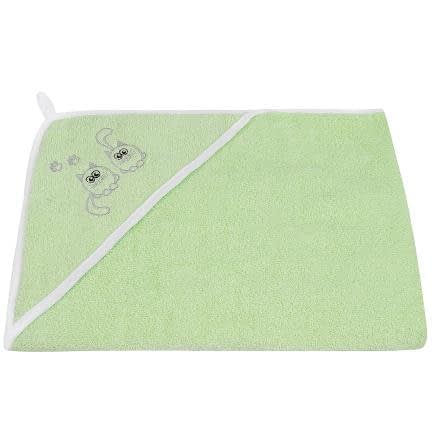 Фото -Рушник махровий для купання з вишивкою (зелений) 90х90см 156420