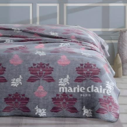 Фото -Плед Marie Claire "Квіти" (сірий) 200х220см 168825