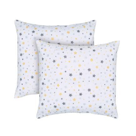Фото -Наволочки дитячі бязеві (2шт.) Зірочки сіро-жовтий 60х60 193120