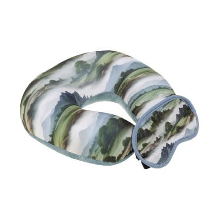 Фото -Набір для подорожей: дорожня подушка 30х30 см і пов’язка для очей «Гори» 195371