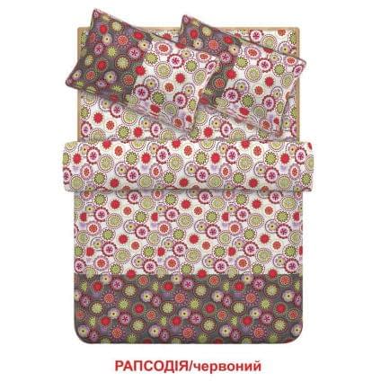 Фото -Двуспальный комплект постельного белья Home Line "Рапсодия" (красный) 95672