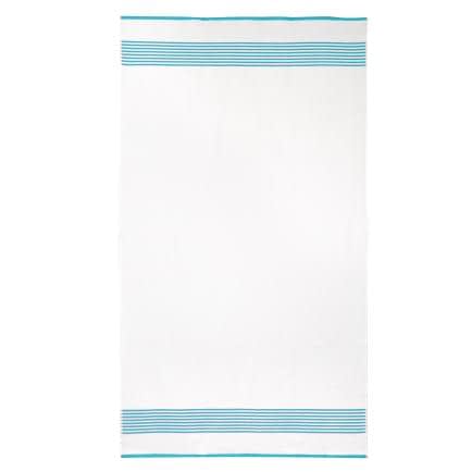 Фото -Рушник махровий "Кольорові смуги сині" (білий) 90х160см 163269